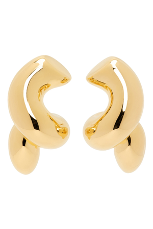 BOTTEGA VENETA Gold Twist Earrings