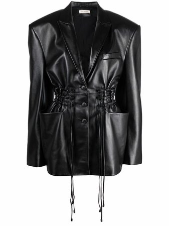 The Mannei statement shoulder leather jacket - FARFETCH
