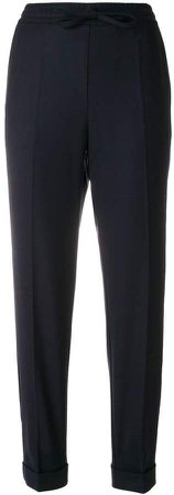 piped cropped trousers