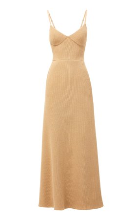 Bralette Ribbed Jersey Midi Dress By Brandon Maxwell | Moda Operandi
