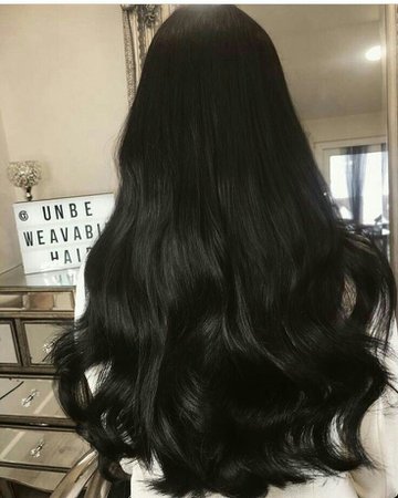 Waist Length Black Hair
