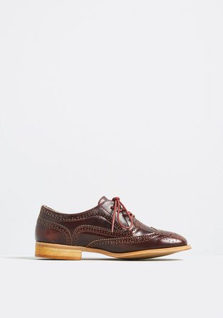 Talking Picture Oxford Flat Burgundy | ModCloth