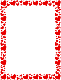 red heart border