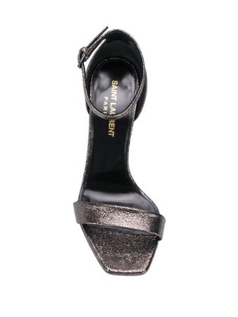 Metallic Saint Laurent Amber sandals 4720210Z900 - Farfetch