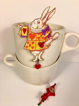 The White Rabbit Brooch Alice in Wonderland | Etsy
