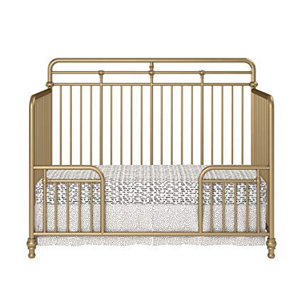 Amazon.com : Little Seeds Monarch Hill Hawken 3 in 1 Convertible Metal Crib, Gold : Baby