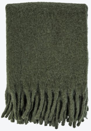 green wool blanket