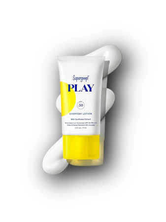 Supergoop! PLAY Everyday Lotion SPF 50 (2.4 fl oz) - Broad Spectrum Body & Face Sunscreen for Sensitive Skin - Great for Active Days - Fast Absorbing, Water & Sweat Resistant