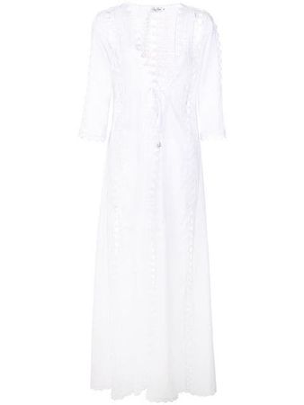 Charo Ruiz embroidered details kaftan $425 - Buy Online SS19 - Quick Shipping, Price
