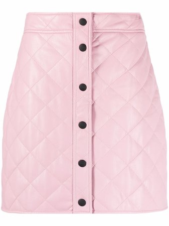 MSGM quilted faux leather mini skirt