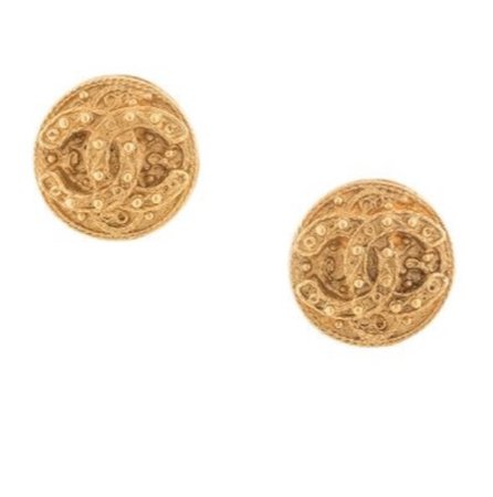 Chanel ‘94 cc button earrings