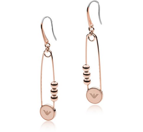 Emporio Armani Safety Pin Earrings at FORZIERI