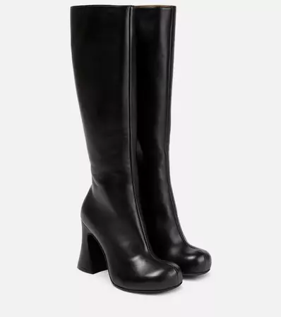 Marni - Leather knee-high boots | Mytheresa