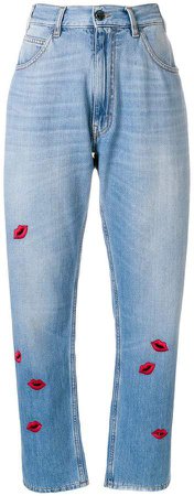 Vivetta lip embroidered jeans