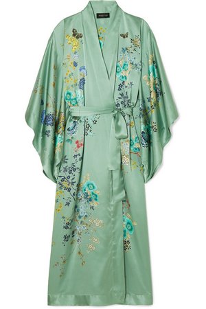 MENG | Floral-print silk-satin robe | NET-A-PORTER.COM