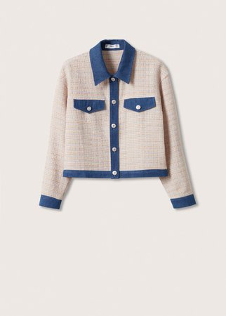 Trim tweed jacket - Women | Mango USA