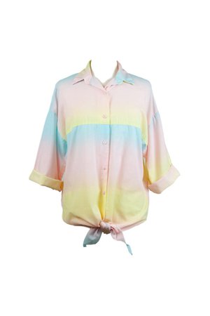 80s A La Buy Pastel Button-Down Shirt | Etsy