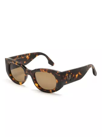 Victoria Beckham tortoiseshell-effect oval-frame Sunglasses - Farfetch