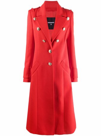 Shop Patrizia Pepe Parata singe-breasted coat with Express Delivery - FARFETCH