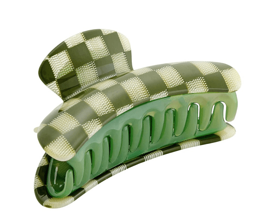 MACHETE | Grande Heirloom Claw in Green Checker