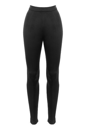 Clothing : Trousers : 'Theodora' Black Satin Skinny Fit Trousers