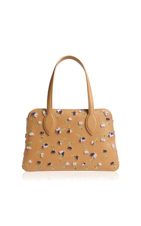 Maeve Medium Embellished Leather Top Handle Bag By Khaite | Moda Operandi
