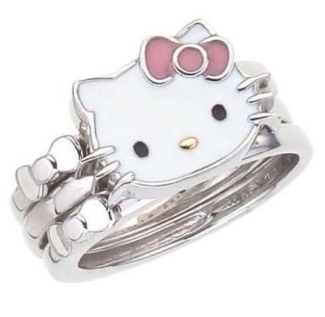 hello kitty silver ring ^^