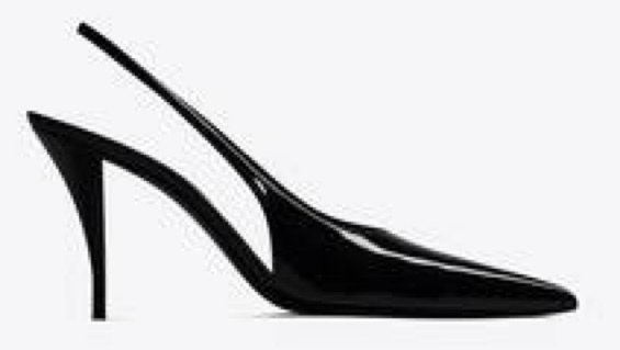 ysl low black heels