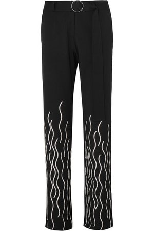 Lado Bokuchava | Crystal-embellished twill pants | NET-A-PORTER.COM