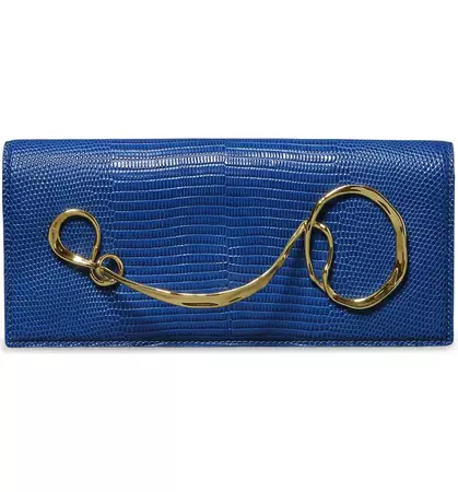 Alexis Bittar Twisted Side Handle Leather Clutch | Nordstrom