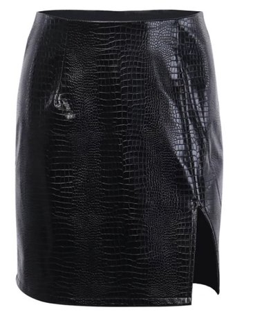 leather snake skirt