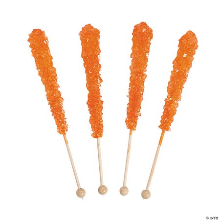 Orange Rock Candy Lollipops | Oriental Trading