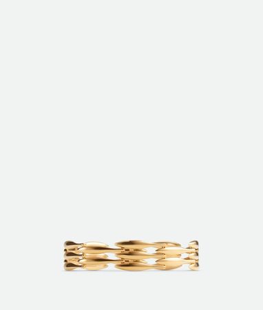 Bottega Veneta® Women's Sardine Bracelet in Yellow gold. Shop online now.