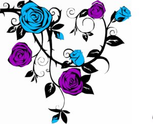 Blue + Purple Roses