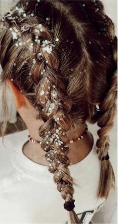 glitter braids