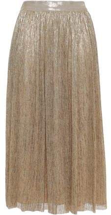 Melda Plisse-lame Midi Skirt