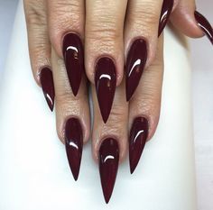 red stiletto nails