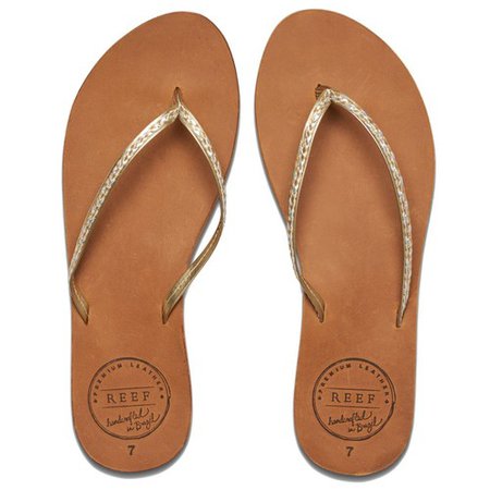 Reef Women's Flip Flop - Leather Updown Braid - Champagne - Surf and Dirt