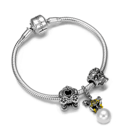 Halloween Skeleton Complete Charm Bracelet Silver - Gifts