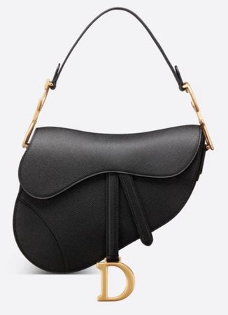 Dior black saddle bag