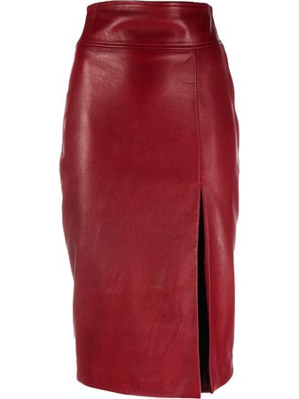 Manokhi Laura Leather Pencil Skirt - Farfetch