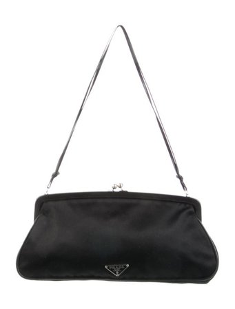 Prada Vintage Raso Chic Frame Bag - Black Evening Bags, Handbags - PRA582653 | The RealReal