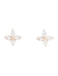 Maria Tash 18K Diamond 2.5mm Scalloped Set Threded Stud Earrings - Earrings - MTSHH20634 | The RealReal