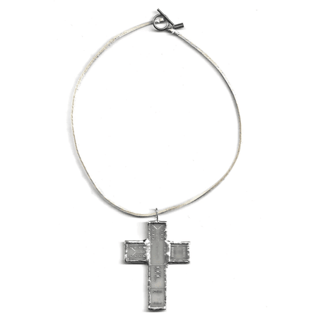 “i pray to tech” cross necklace | chavarri