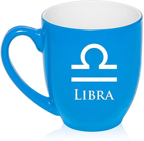Amazon.com: 16 oz Large Bistro Mug Ceramic Coffee Tea Glass Cup Horoscope Zodiac Birth Sign Libra (Purple): Kitchen & Dining