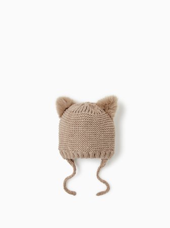 KNIT HAT WITH FLUFFY EARS - ACCESSORIES-BABY GIRL | 3 months-4 years-KIDS-SALE | ZARA United Kingdom
