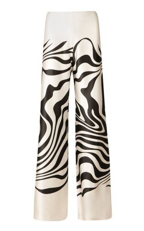 Matera Abstract-Print Silk Wide-Leg Pants By Silvia Tcherassi | Moda Operandi