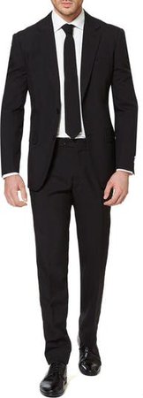 OppoSuits 'Black Knight' Trim Fit Two-Piece Suit with Tie | Nordstrom