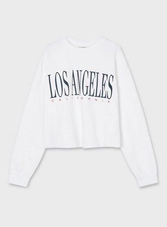 White 'Los Angeles' Sweatshirt - Tops - Clothing - Miss Selfridge