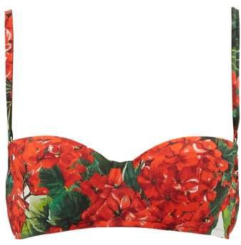 Portofino Floral Print Balconette Bikini Top - Womens - Red Print